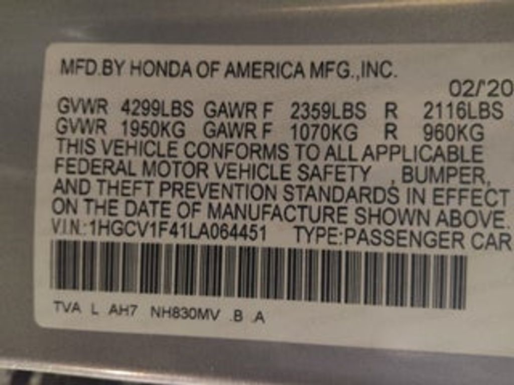 2020 HONDA Accord - photo 33