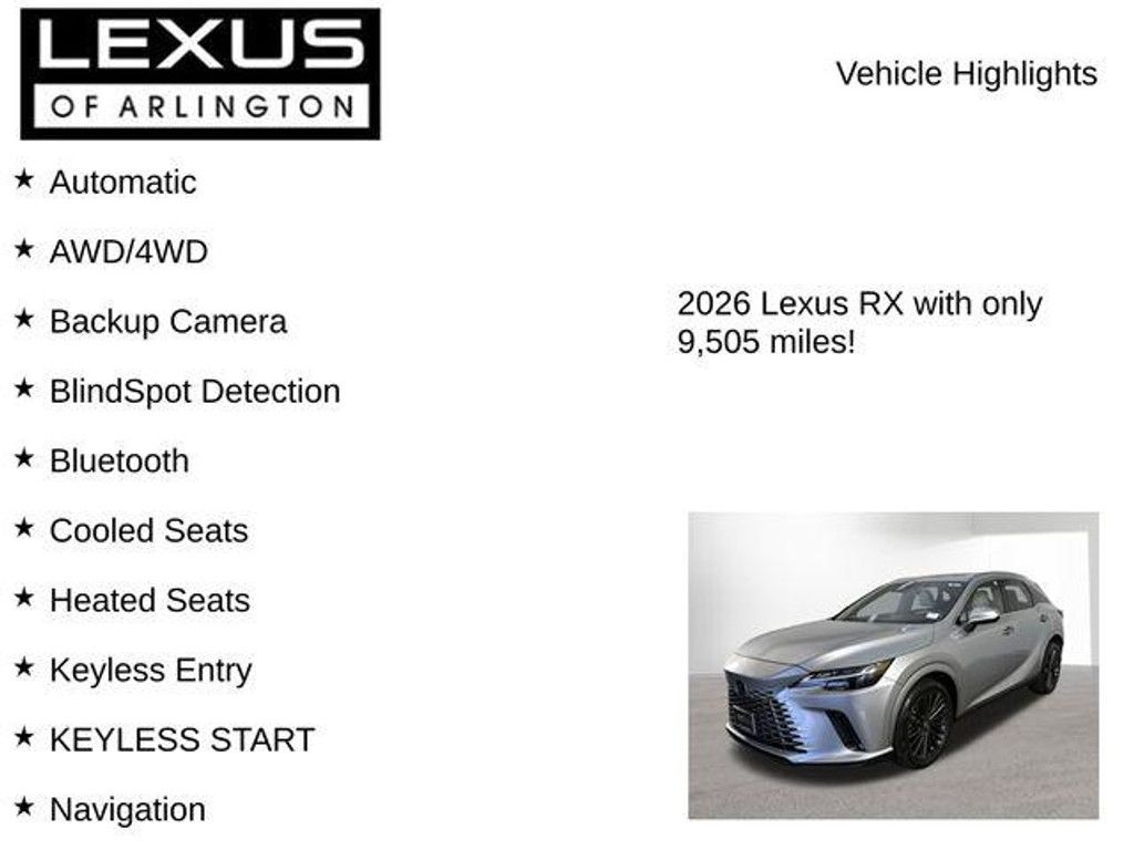 2026 LEXUS RX - photo 8