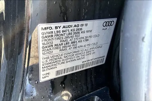 2019 AUDI Q8 quattro Premium Plus for sale