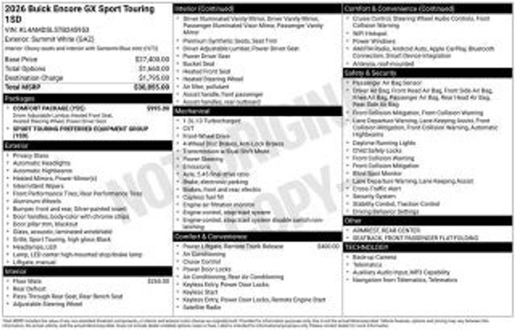 2026 Buick Encore GX Sport Touring