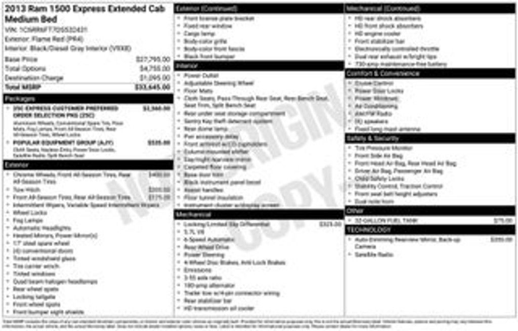 2013 Ram 1500 ST