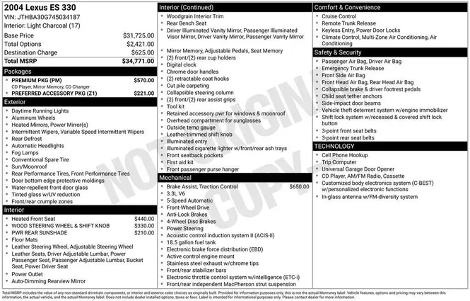 2004 Lexus ES 300